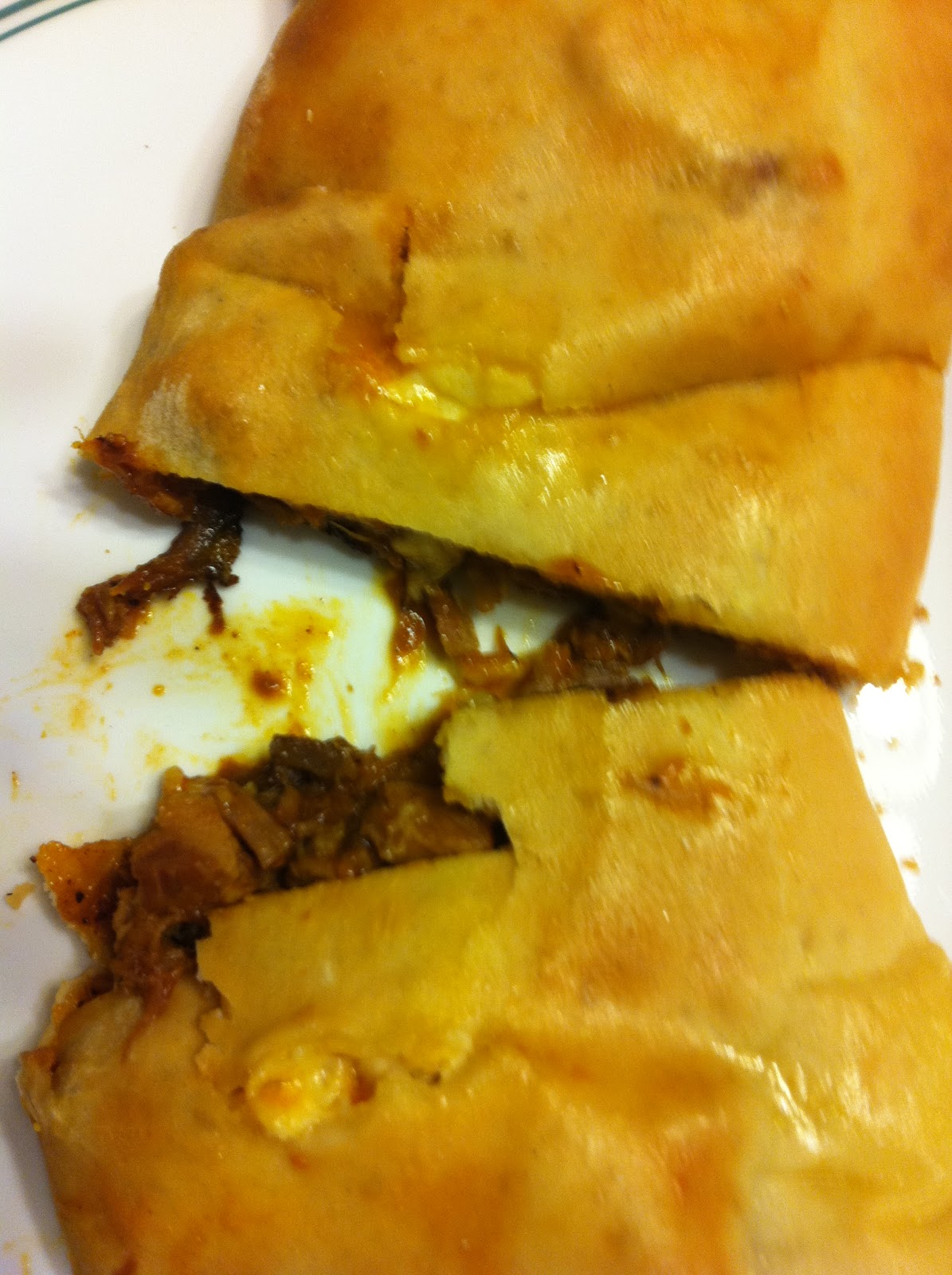 HRM CREATIVE BBQ: BBQ Pull-Pork Calzone