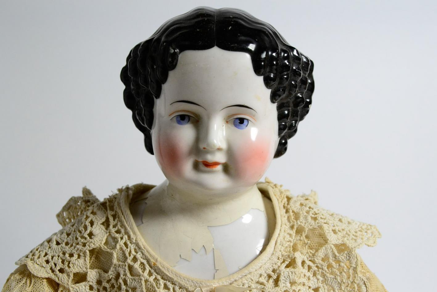 1860s Doll House Parian Doll Original Dress - Ruby Lane