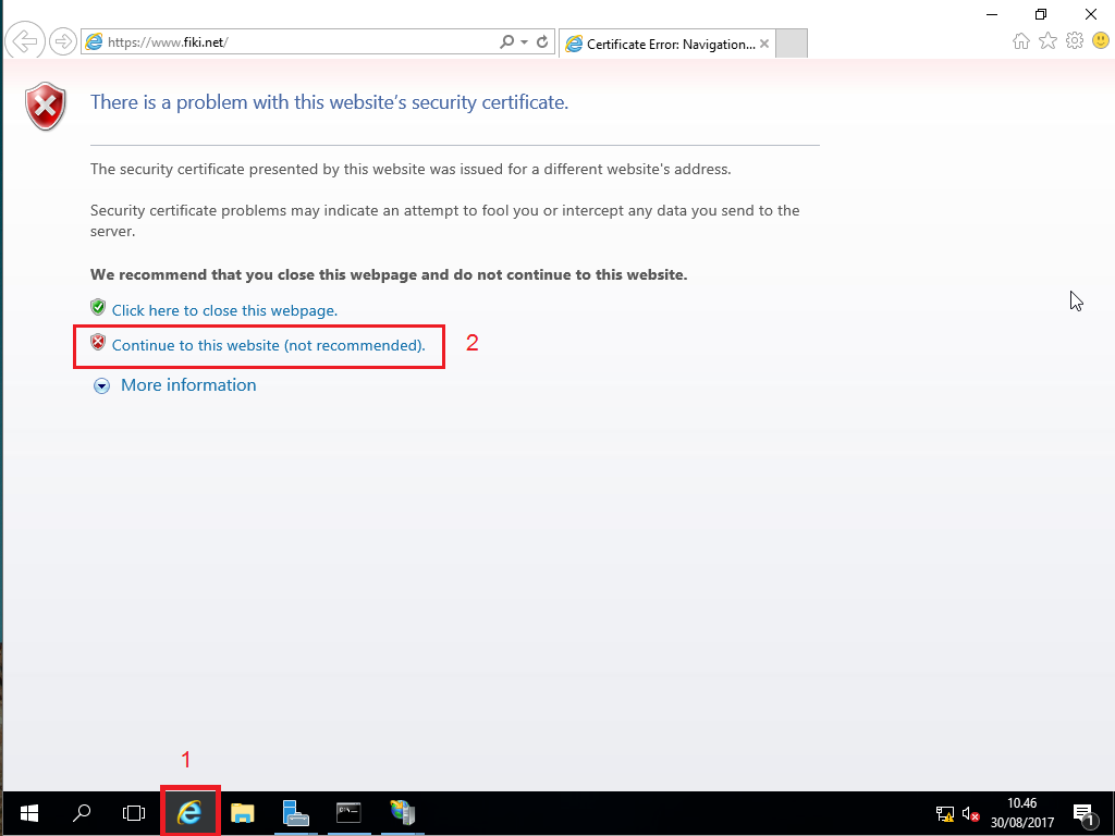 Certificate problem. Certificate problem
