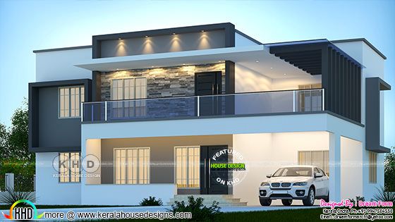 4 bedroom flat roof contemporary house architecture