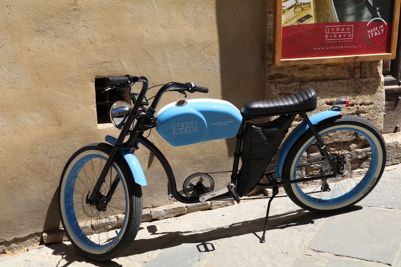 OldMotoDude Urban Bikery Montepulciano Edition Electric Bike spotted