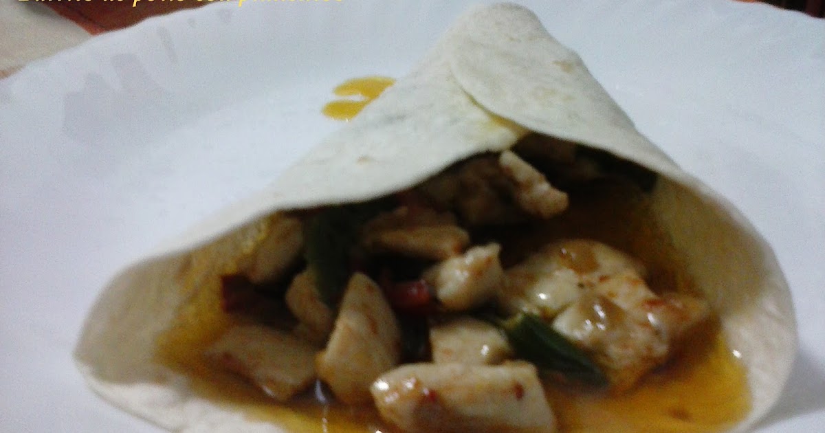 Recetario de Anabel Burrito de pollo con pimientos