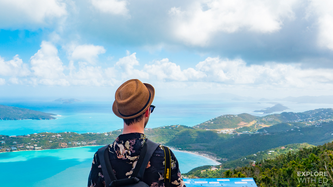 View over St. Thomas and the British Virgin Islands