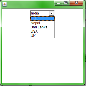 Java awt Package Choice Example
