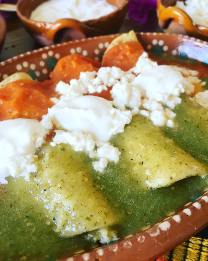 Enchiladas tricolor Delirios de Cocina