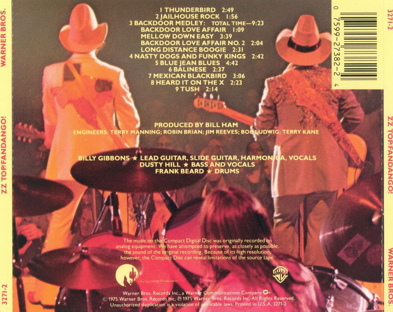 ENTRE MUSICA ZZ TOP Fandango! (1975)