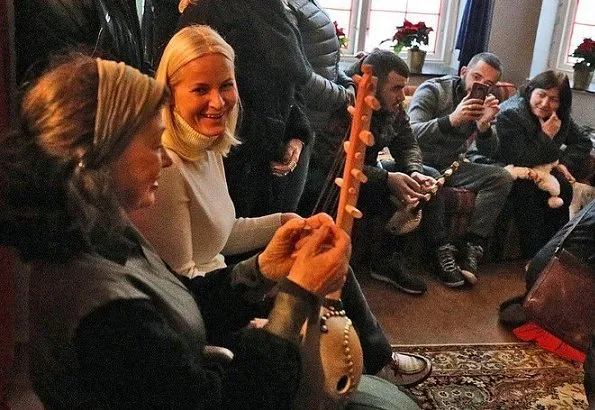 Crown Princess Mette-Marit visited "Our Neighbourhood" (Vårt Nabolag) event held at Dikemark Asylum Centre in Asker