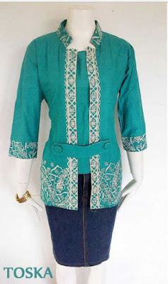 Model Baju Kerja Batik Modern Model Baju Kerja Batik Modern
