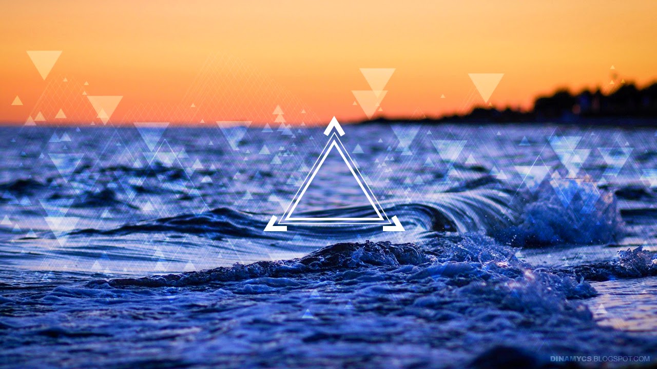 hipster triangle sea waves - triangulos hipster en el mar hipster triangle sea waves