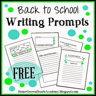 FREE Back to School Writing Prompts