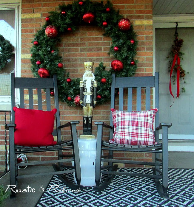 Christmas Porch Decorating | Rustic & Refined