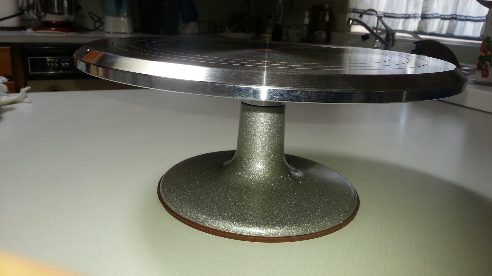 cakestand Ohuhu Aluminium Alloy Cake Turntable 12 Inch Revolving
