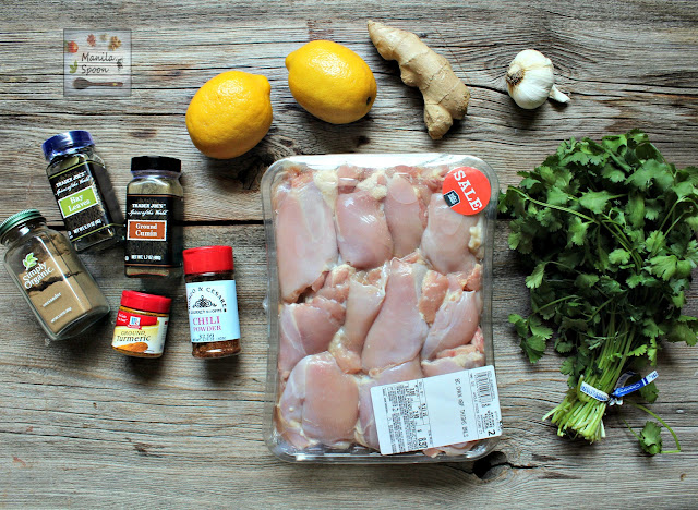 Fresh lemon juice, aromatic spices and herbs add so much flavor to this succulent chicken dish. Easy and delicious option for a weeknight family meal! Lemon Cilantro (Coriander) Chicken | manilaspoon.com
