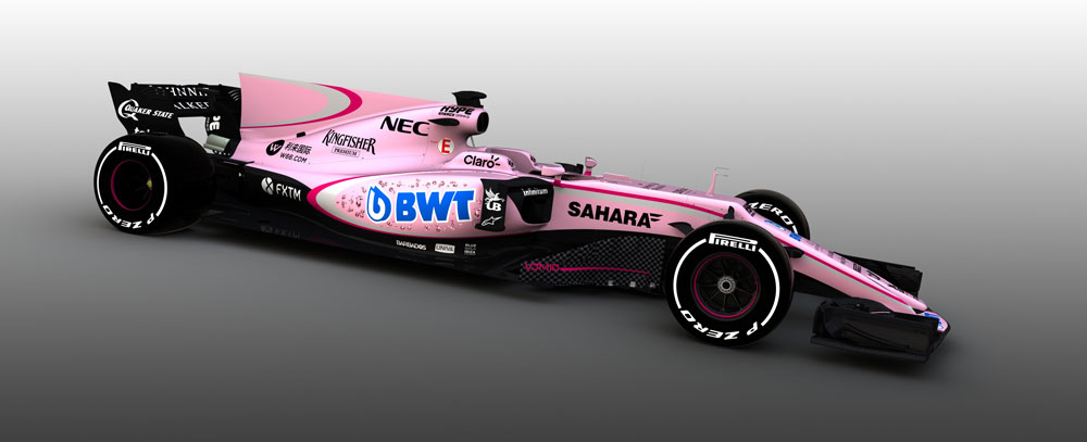 Force India lucirá una decoración rosa en 2017 gracias a un nuevo patrocinador