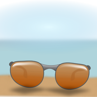 Sunglasses on sand sunglasse on sand created in Inkscape