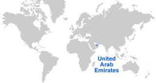 Gambar Peta letak Uni Emirat Arab