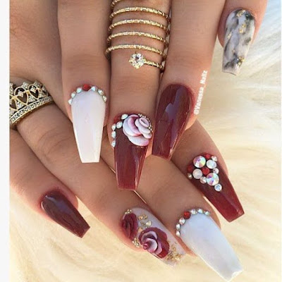 Uñas de novia rojas Uñas de novia rojas