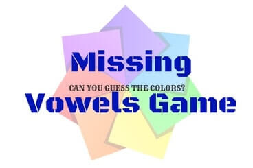 Missing Vowels Game Picture Questions: Guess the Colors