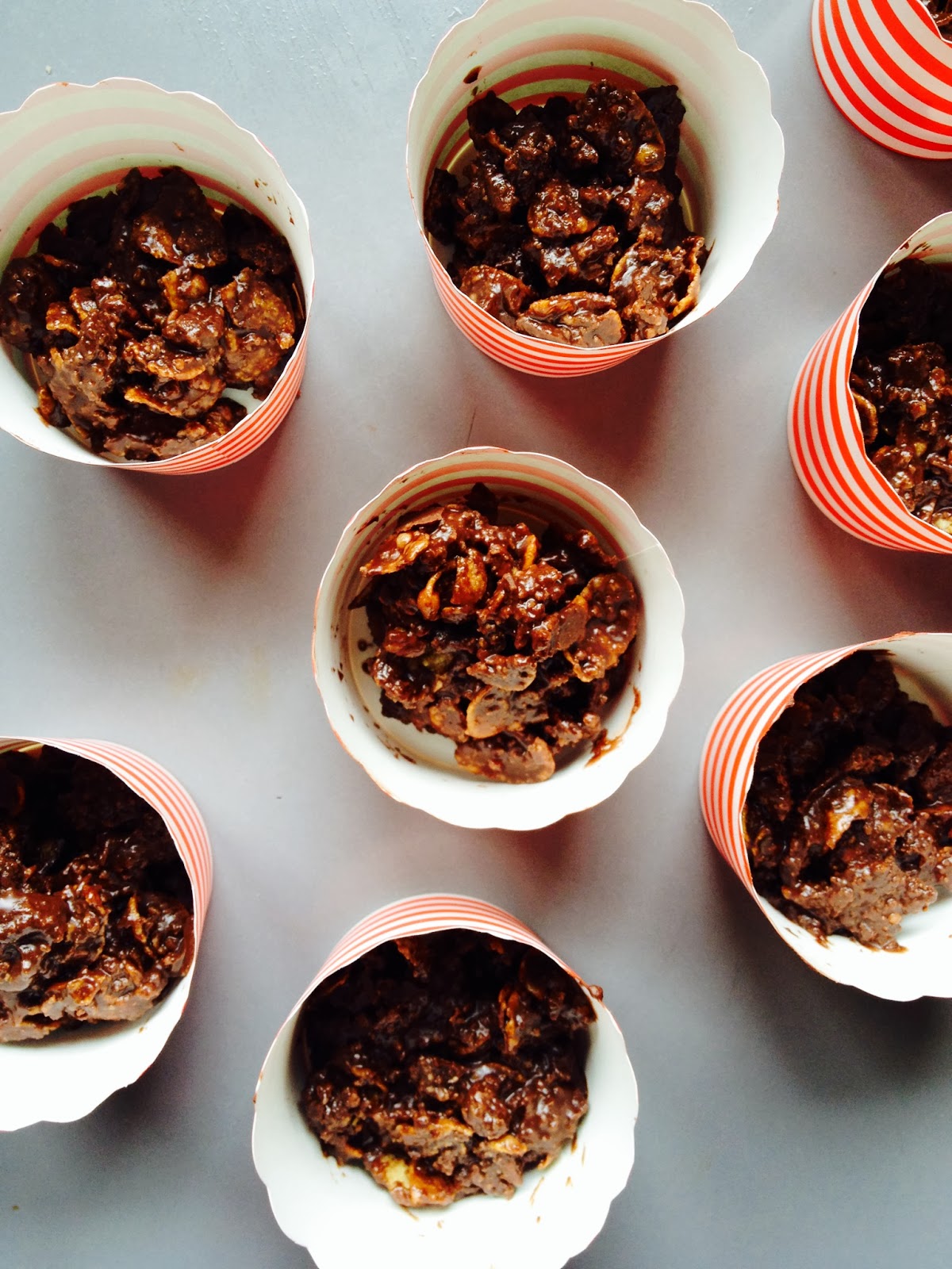 Chocolate Cornflake Roughs In Cupcake Cases