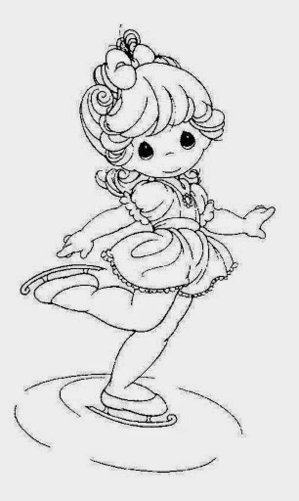 Beautiful Princess Doll Coloring Page for Kids of a Cute Cartoon Colour