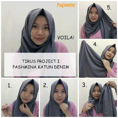 Tutorial Hijab Pashmina Katun Simple Tutorial Hijab Pashmina Katun Simple