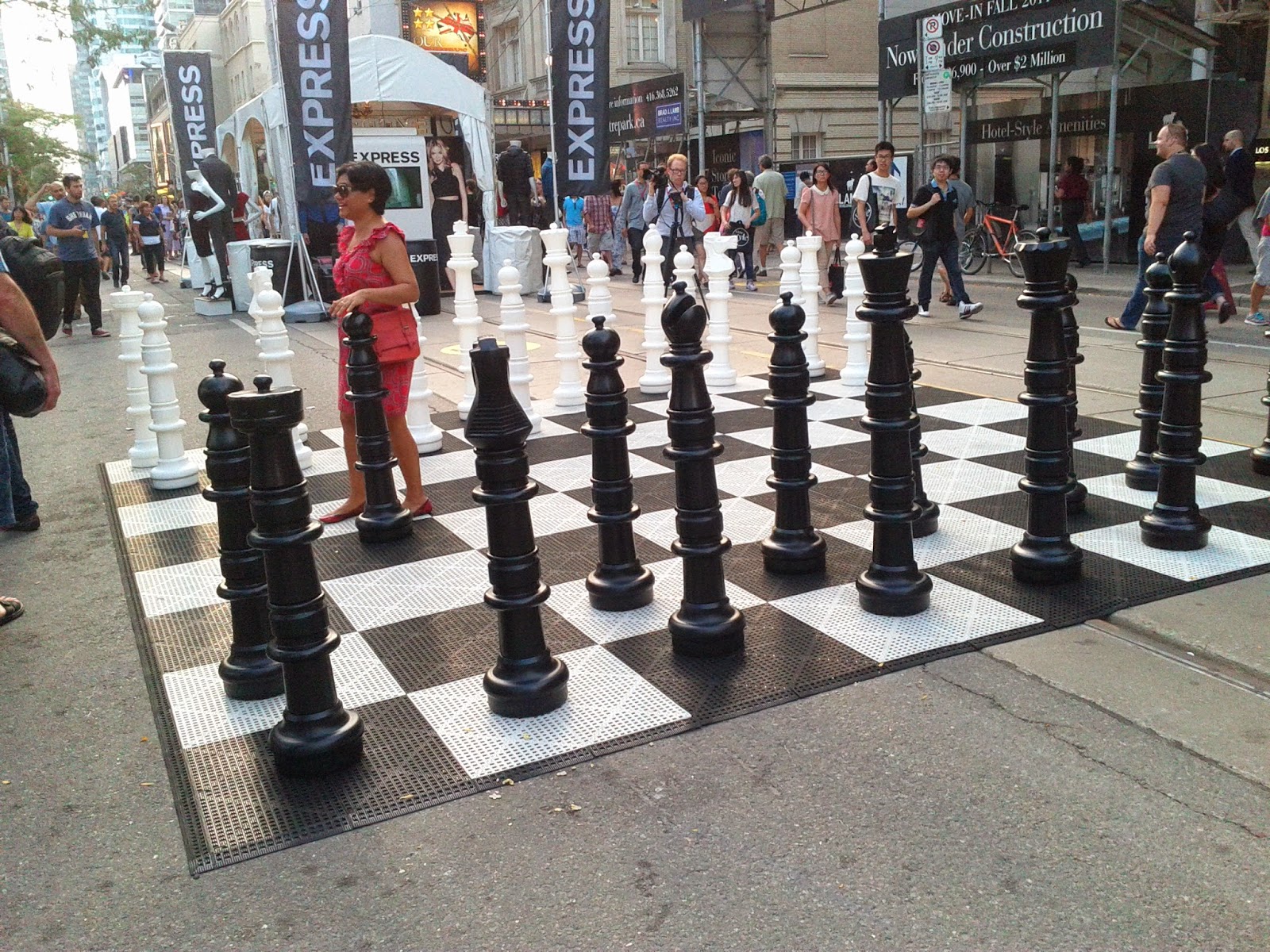Toronto things: Stock Photo: Chess board and pieces human size