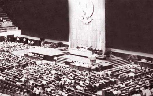 Foto Suasana sidang umum mprs III tahun 1965