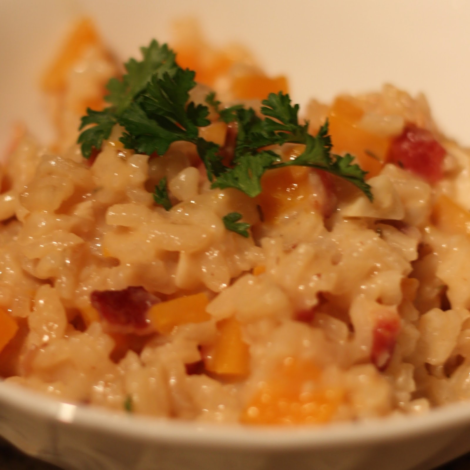 Cucina Valentina Butternut Squash Risotto with Maple Bacon and