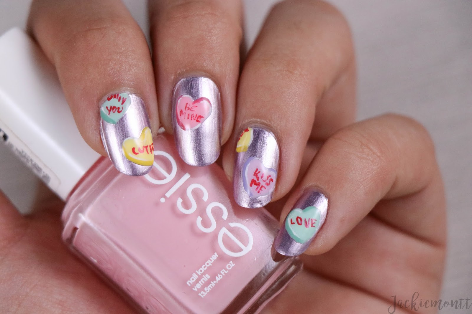 Candy Heart Nails