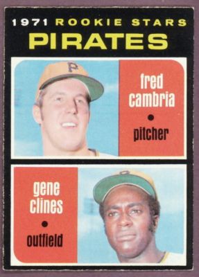 Fred Cambria (and Gene Clines) 1971 baseball card