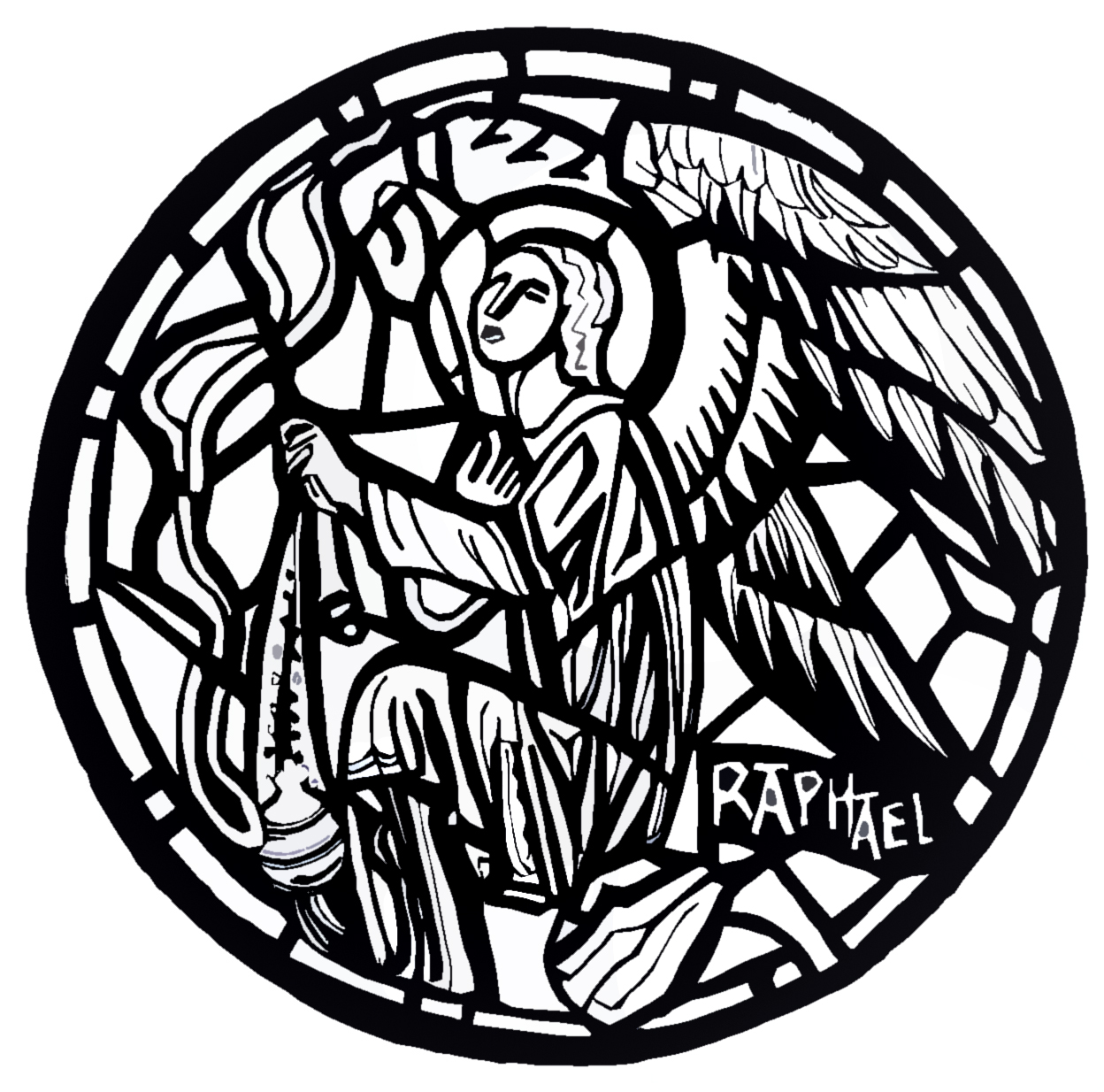 The Angel "Raphael" Learn To Coloring