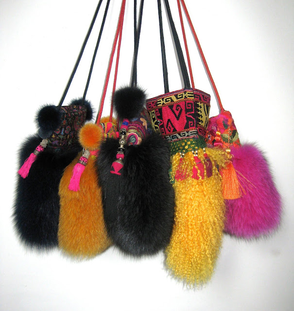 pelstasker, tasker i pels, tasker, skuldertasker, pels,
