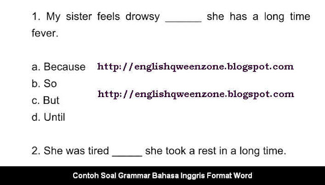 Contoh Soal Grammar Bahasa Inggris Format Word Download Contoh Soal Grammar Bahasa Inggris Format Word