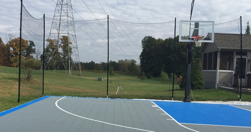 Netting & Custom Nets Basketball Barrier Netting and Poles