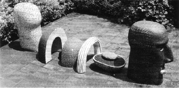Living with nature, mixed media .Alok Roy, 2001