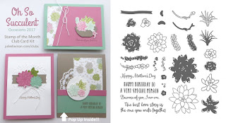 Stampin' Up! Oh So Scculent Card Kit from 2017 Occasions Catalog for January Stamp of the Month Club by Julie Davison www.juliedavison.com/clubs