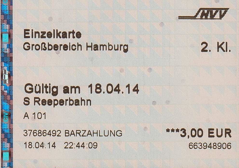 The traveler's drawer HVV, Hamburg (Deutchland / Germany). Transport