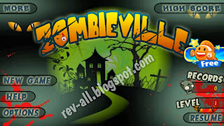 menu/ tampilan utama permainan zombie village by rev-all.blogspot.com