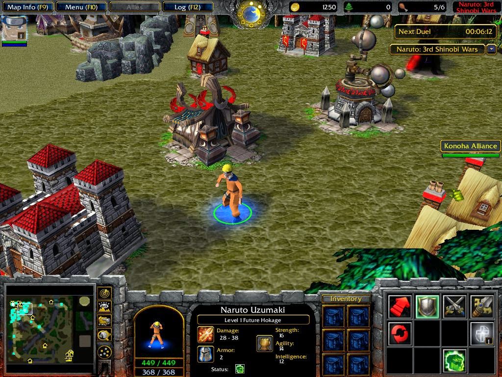 Карта для варкрафт 3 наруто