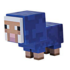 Boneco Minifigure Blocos De Montar Sheep Blue Minecraft no Shoptime