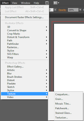 Nhóm lệnh Texture trong menu Effect của Illustrator