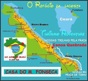 O MAPA PARA CHEGAR ÀS LAGOSTAS E ÀS DUNAS DE CANOA QUEBRADA