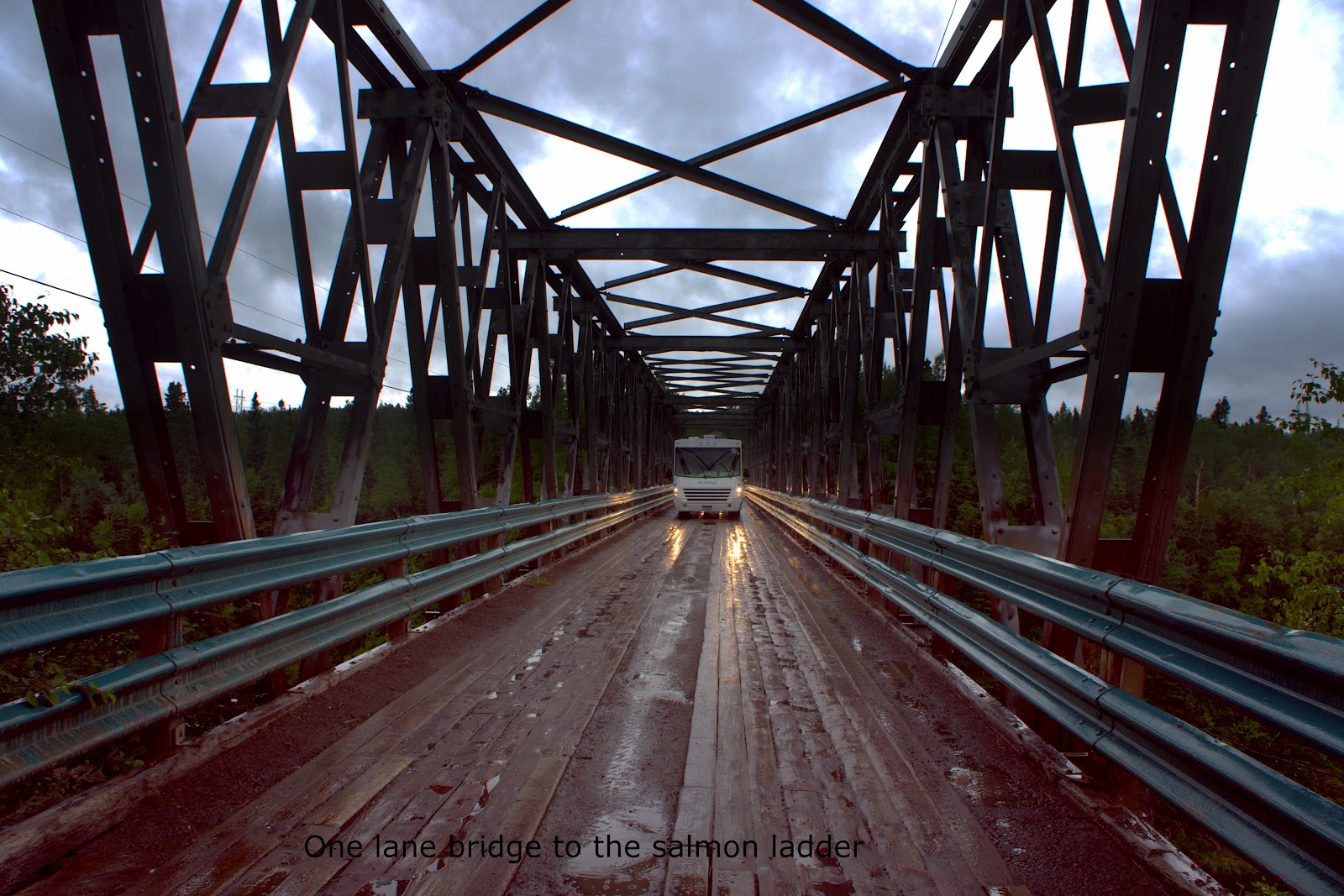 Bill and Nancy wandering Salmon ladder and hydroelectric plant