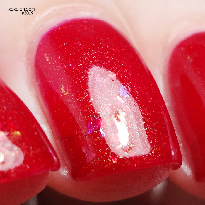 xoxoJen's swatch of Bees Knees Lacquer I Love Me Strawberry Smiggles