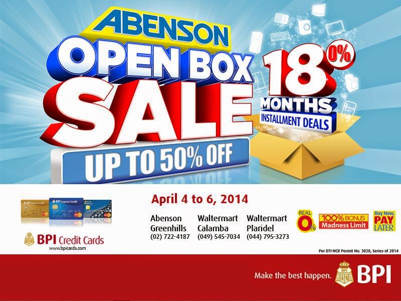 Manila Shopper Abenson Open Box SALE Apr 46 2014