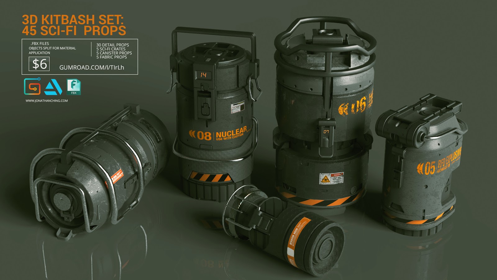 3D Is My Life 3D Kitbash Set Vol 1 45 Sci Fi Props 3d-is-my-life-3d-kitbash-set-vol-1-45-sci-fi-props