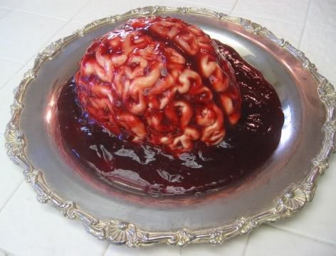 Panna Cotta (brain style) with Pomegranite Sauce