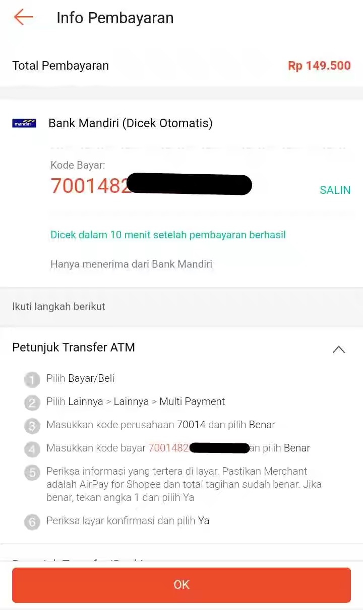 cara membayar di shopee