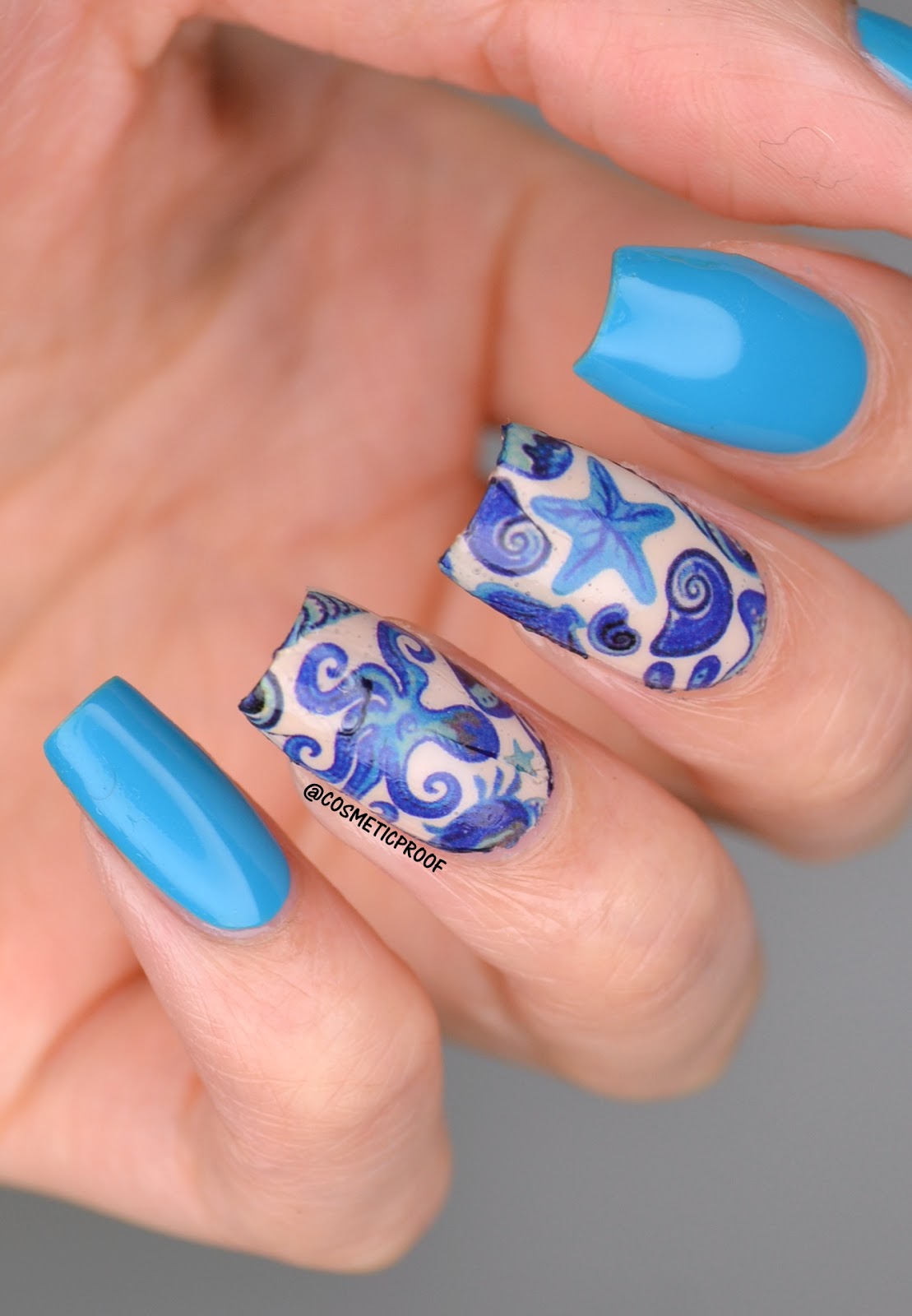 NAILS She Sells Seashells By the Sea Shore ManiMonday Cosmetic Proof Vancouver beauty