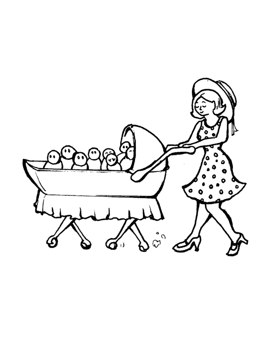 baby carriage coloring pages - photo #31